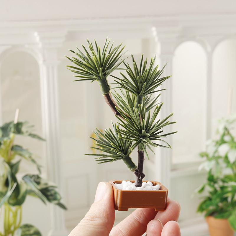 Bonsai Garden Plants - 1Pcs 1/12 인형 집 시뮬레이션 소나무