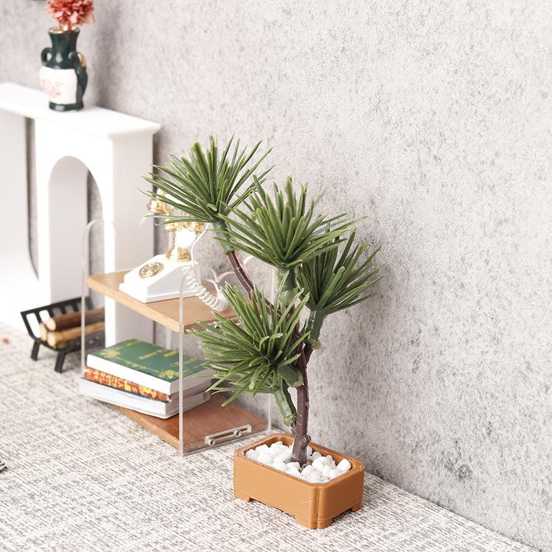 1Pcs 1/12 인형 집 시뮬레이션 소나무 녹색 식물 - Bonsai Garden Plants 리뷰 및 가격