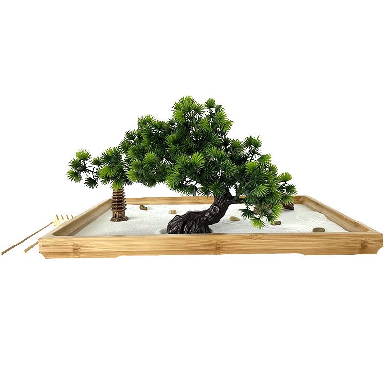 책상용 일본식 젠 가든, 흰 모래, 인공 분재 나무,  - Bonsai Tree Zen Garden 리뷰 및 가격