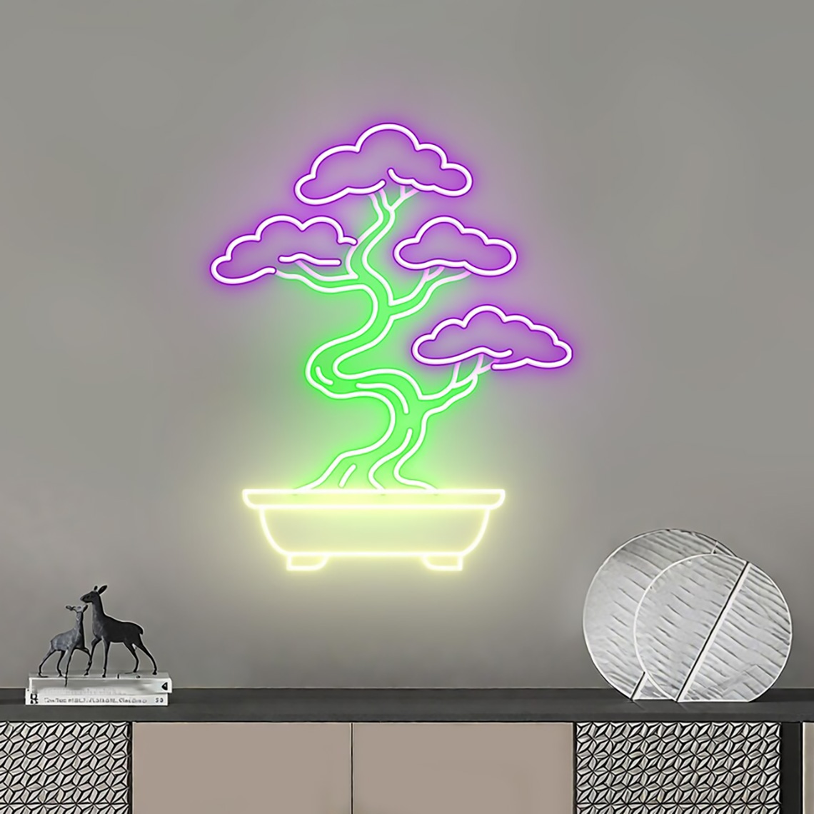 분재 나무 네온사인, 선(禪) 정원 나무 장식 네온,  - Bonsai Tree Zen Garden 리뷰 및 가격